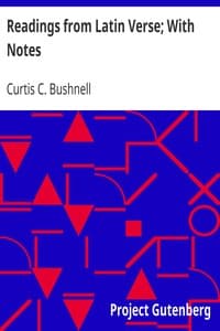 Readings from Latin Verse; With Notes