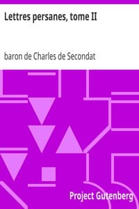 Lettres persanes, tome II book cover