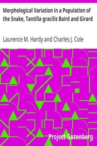 Morphological Variation in a Population of the Snake, Tantilla gracilis Baird and Girard book cover