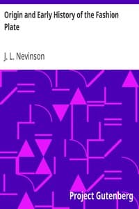 Origin and Early History of the Fashion Plate book cover