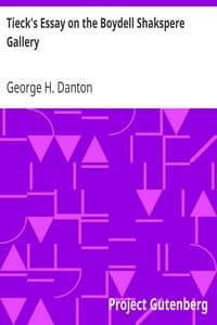 Tieck's Essay on the Boydell Shakspere Gallery
