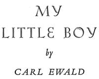 My Little Boy book cover