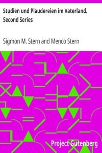 Studien und Plaudereien im Vaterland. Second Series book cover