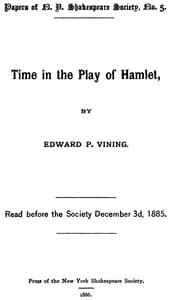 Time in the Play of Hamlet book cover