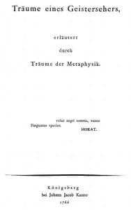 Träume eines Geistersehers, erläutert durch Träume der Metaphysik