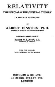 Relativity: The Special & the General Theory
A Popular Exposition, 3rd ed.