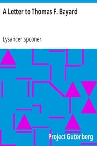 A Letter to Thomas F. Bayard book cover