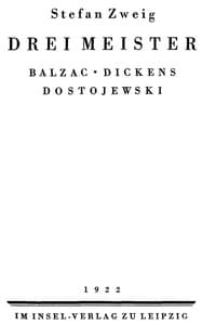 Drei Meister: Balzac, Dickens, Dostojewski book cover