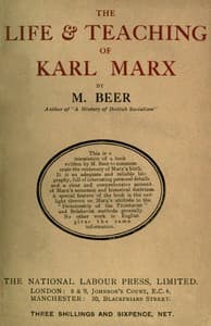 The life and teaching of Karl Marx book cover