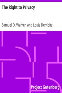 The Right to Privacy book cover