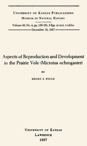 Aspects of Reproduction and Development in the Prairie Vole (Microtus ochrogaster)