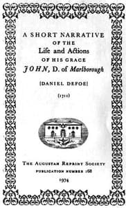 A Short Narrative of the Life and Actions of His Grace John, D. of Marlborogh book cover