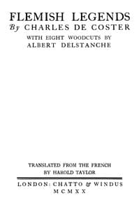 Flemish Legends book cover