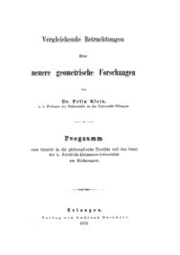 Vergleichende Betrachtungen über neuere geometrische Forschungen