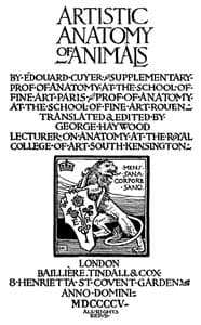 Artistic Anatomy of Animals book cover