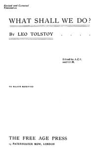 What Shall We Do? book cover