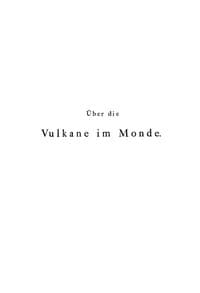 Über die Vulkane im Monde book cover