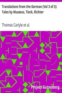 Translations from the German (Vol 3 of 3): Tales by Musæus, Tieck, Richter book cover