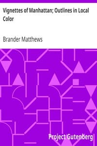 Vignettes of Manhattan; Outlines in Local Color book cover