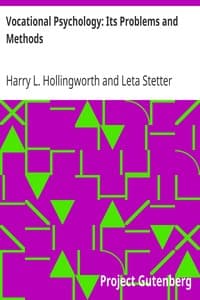 Vocational Psychology: Its Problems and Methods book cover