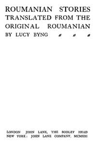 Roumanian Stories, Translated from the Original Roumanian