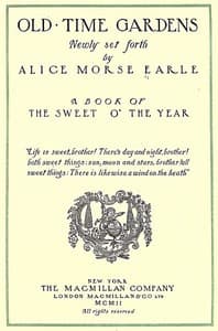 Old-Time Gardens, Newly Set Forth book cover