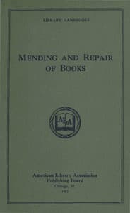 Mending and Repair of Books