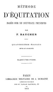 Méthode d'équitation basée sur de nouveaux principes