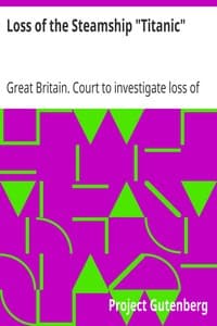 Loss of the Steamship "Titanic" book cover