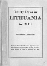 Thirty Days in Lithuania in 1919 book cover