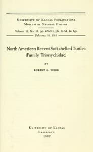 North American Recent Soft-Shelled Turtles (Family  Trionychidae)
