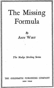 The Missing Formula
Madge Sterling Series, #1