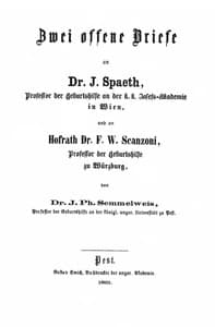 Zwei offene Briefe an Dr. J. Spaeth, Professor der Geburtshilfe an der k. k. Josefs-Akademie in Wien, und an Hofrath Dr. F. W. Scanzoni, Professor der Geburtshilfe zu Würzburg book cover