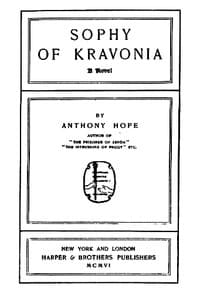 Sophy of Kravonia: A Novel book cover