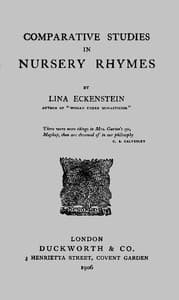 Comparative Studies in Nursery Rhymes book cover