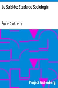 Le Suicide: Etude de Sociologie
