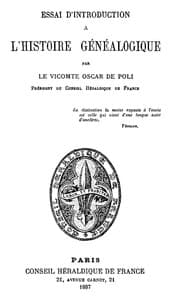 Essai d'Introduction à l'Histoire Généalogique