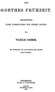 Aus Goethes Frühzeit
Bruchstücke eines Commentares zum jungen Goethe book cover