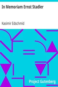 In Memoriam Ernst Stadler