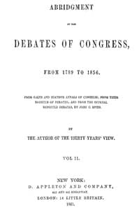 Abridgment of the Debates of Congress, from 1789 to 1856, Vol. 2 (of 16) book cover