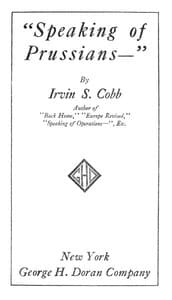 "Speaking of Prussians--" book cover