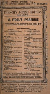 A Fool's Paradise: An Original Play in Three Acts