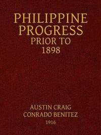 Philippine progress prior to 1898