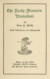 The Rocky Mountain Wonderland book cover