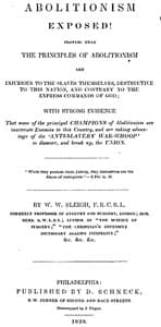 Abolitionism Exposed!
Proving the the Principles of Abolitionism are Injurious to the Slaves Themselves, Destructive to This Nation, and Contrary to the Express Commands of God book cover