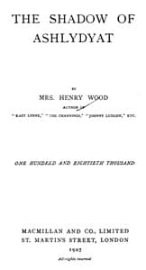 The Shadow of Ashlydyat book cover