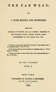 Flagg's The Far West, 1836-1837, part 1