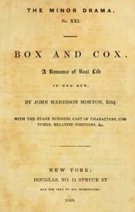 Box and Cox: A Romance of Real Life in One Act. book cover