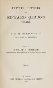 Private Letters of Edward Gibbon (1753-1794) Volume 2 (of 2)