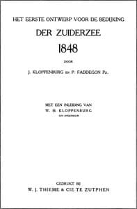 Het eerste ontwerp voor de bedijking der Zuiderzee, 1848
